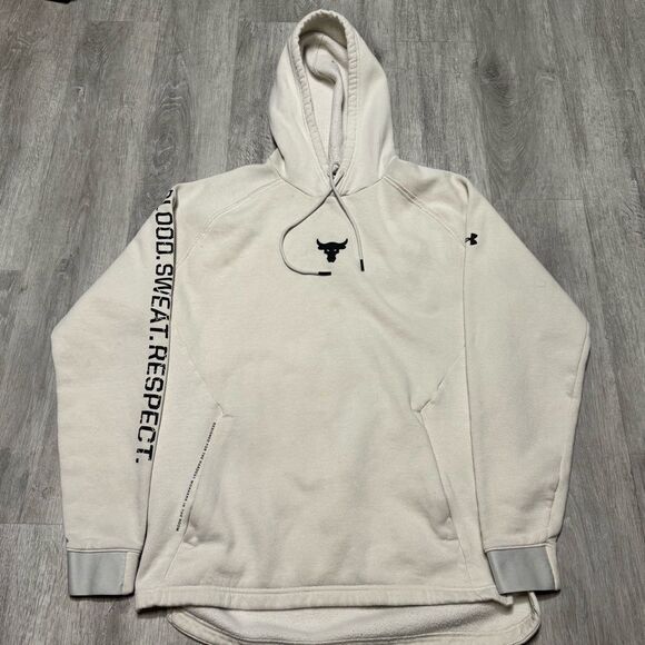 Under Armour Project Rock Hoodie Sweatshirt Mens Size Medium Blood Sweat Respect - Picture 1 of 6